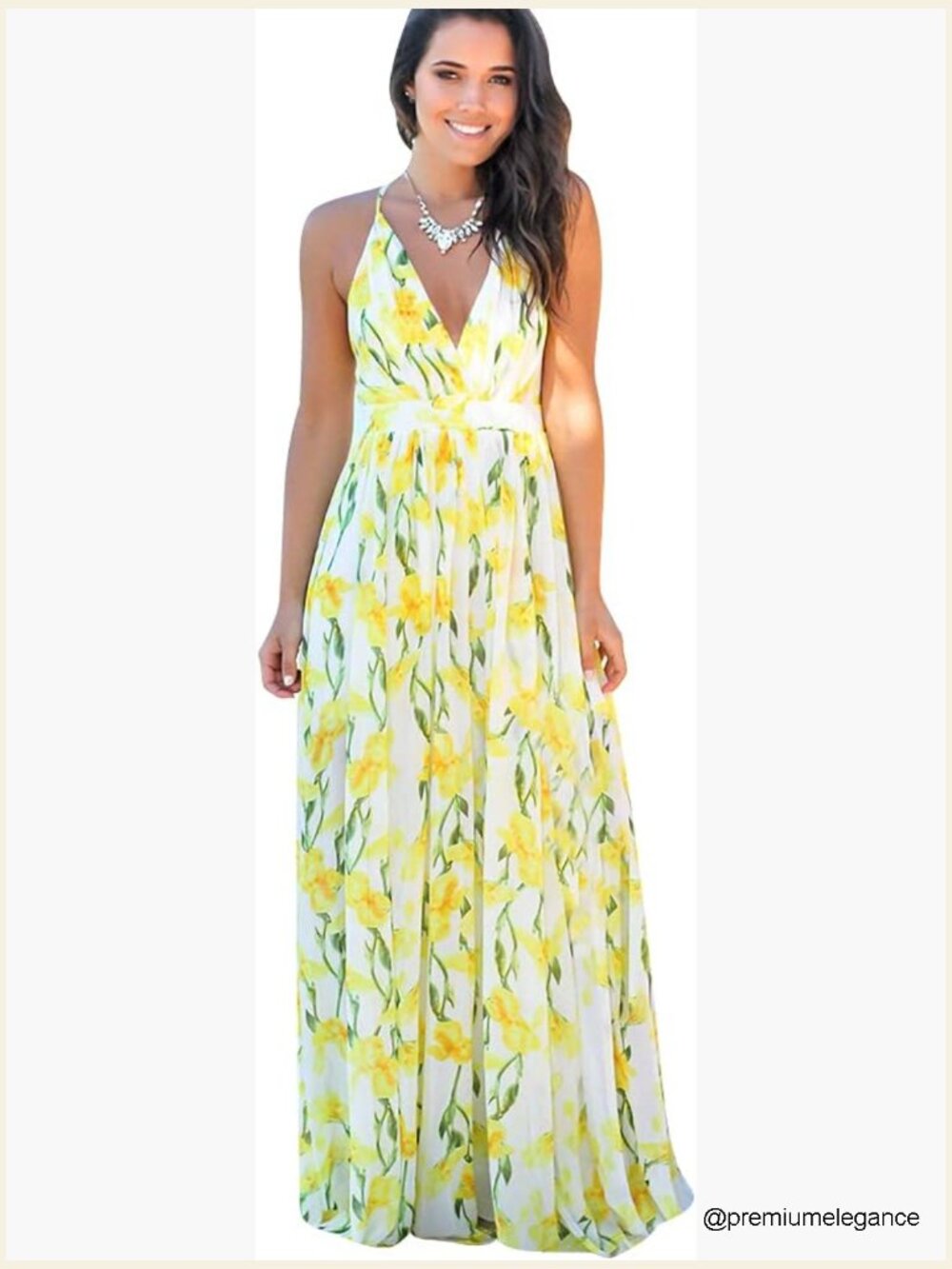 Convertible Maxi Dress V-Neck Wrap Boho Floral Wedding Prom Evening Formal